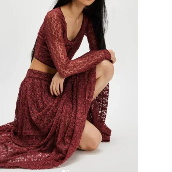 NEW  FREE PEOPLE Arcana Set / Marsala Combo 1225 - Picture 5 of 8